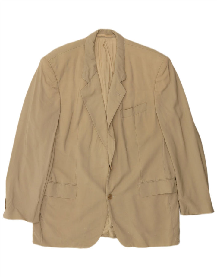 Jaqueta blazer masculina de 2 botões HUGO BOSS Reino Unido 38 lã nova bege médio