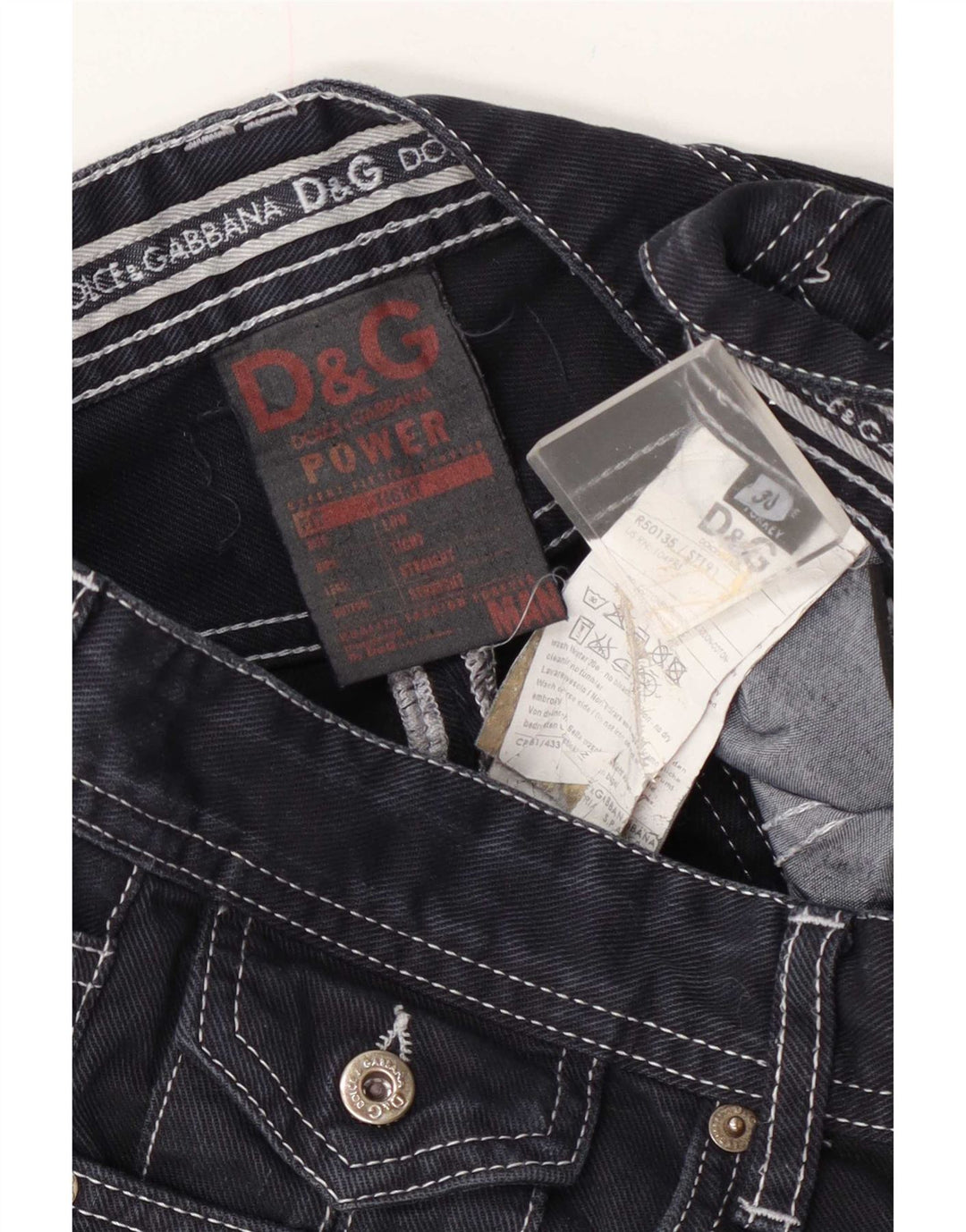 Dolce & Gabbana Jeans retos femininos W30 L32 algodão azul marinho