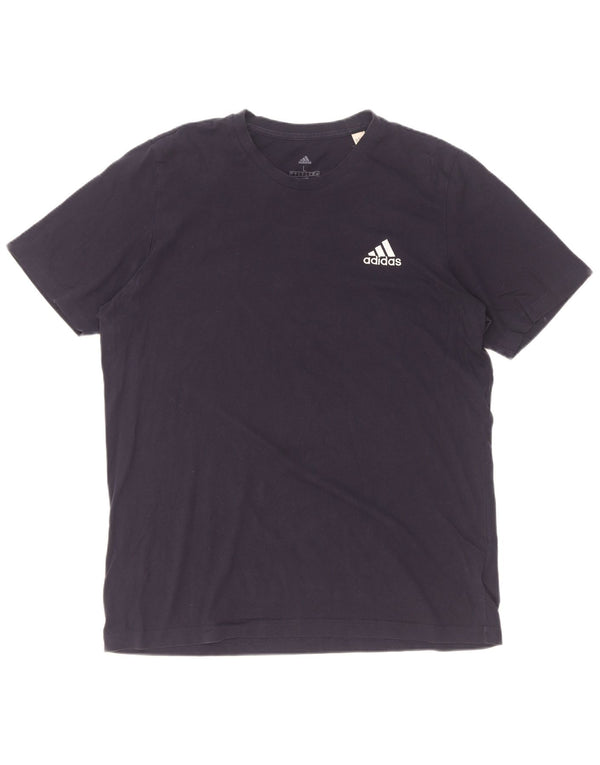 Camiseta masculina Adidas grande algodão azul marinho