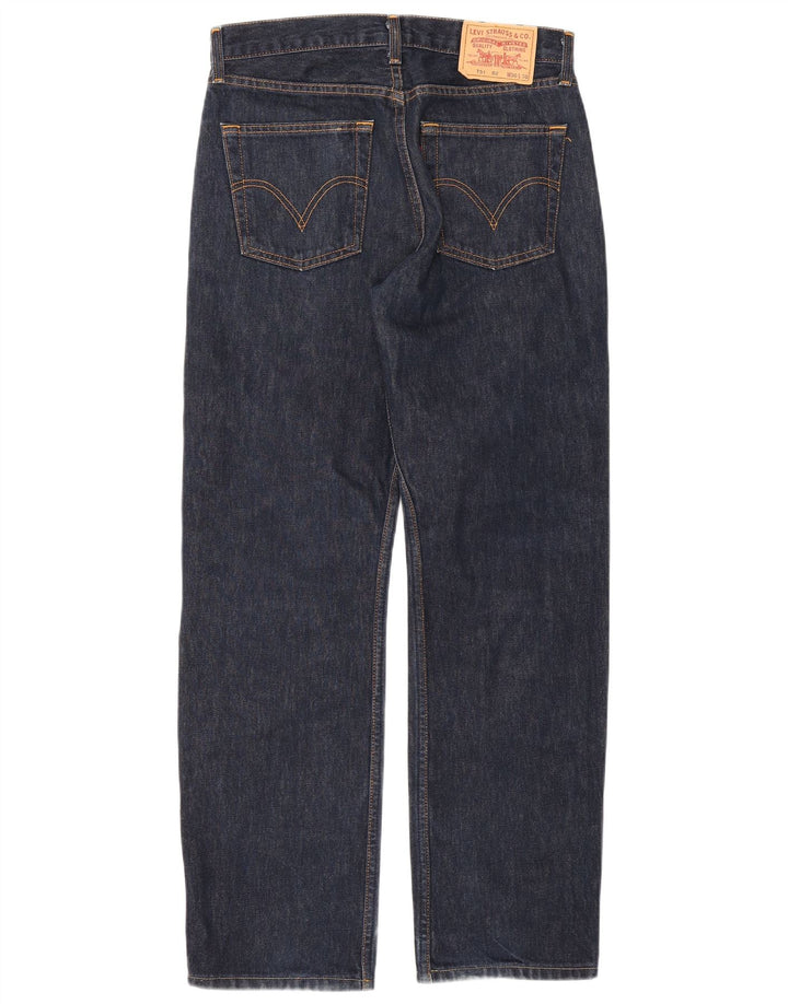 Levi's Masculino 751 Straight Jeans W30 L30 Azul Marinho Algodão