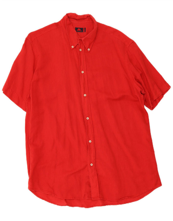 Camisa masculina de manga curta Kappa 2XL algodão vermelho