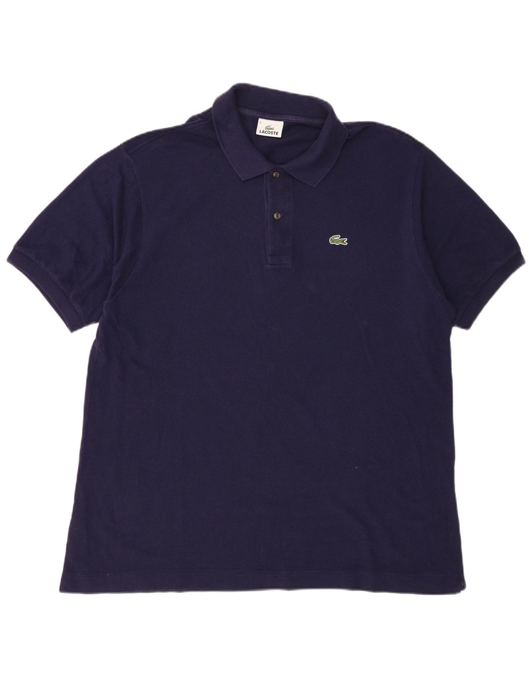 Camisa polo masculina LACOSTE tamanho 6 XL azul marinho algodão