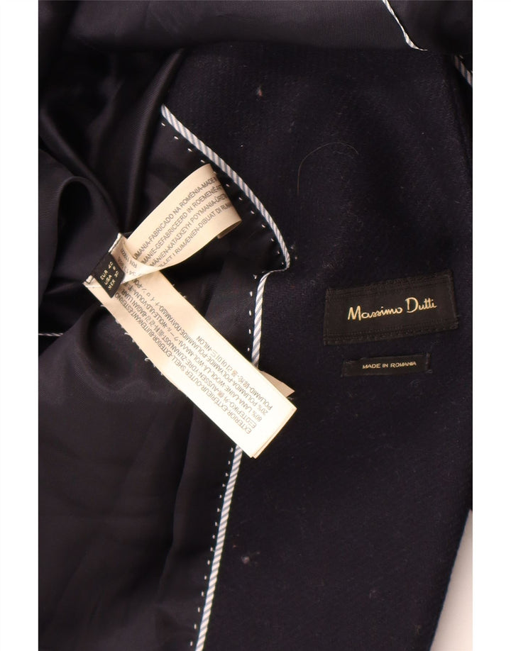 Sobretudo feminino Massimo Dutti EU 40 lã azul marinho médio