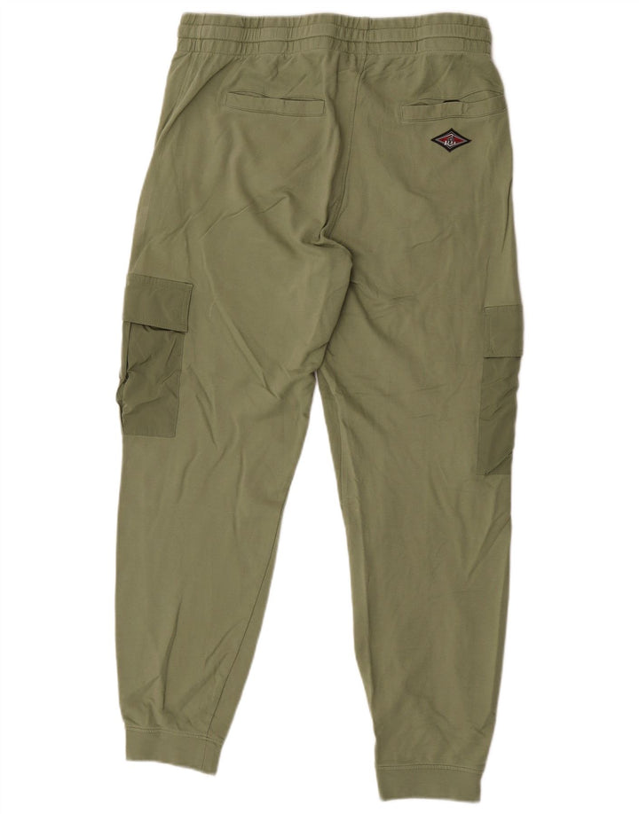 Bear Mens Cargo Calças de treino Joggers grandes de algodão cáqui