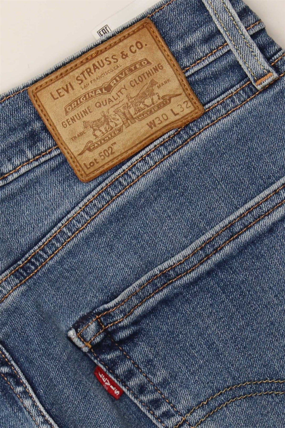LEVI'S Masculino 502 Tapered Jeans W30 L25 Azul Algodão