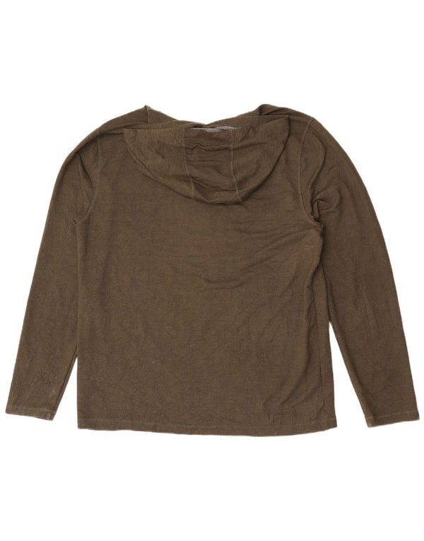 Suéter com capuz masculino Orvis grande rayon cáqui