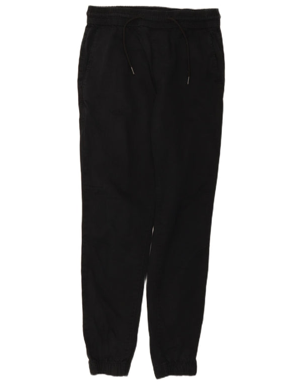 Zara Mens Joggers Calça Casual Pequena W30 L28 Algodão Preto