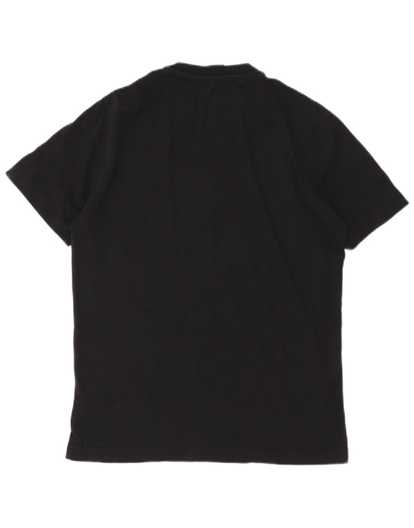 Camiseta gráfica masculina Emporio Armani XS preto colorblock algodão