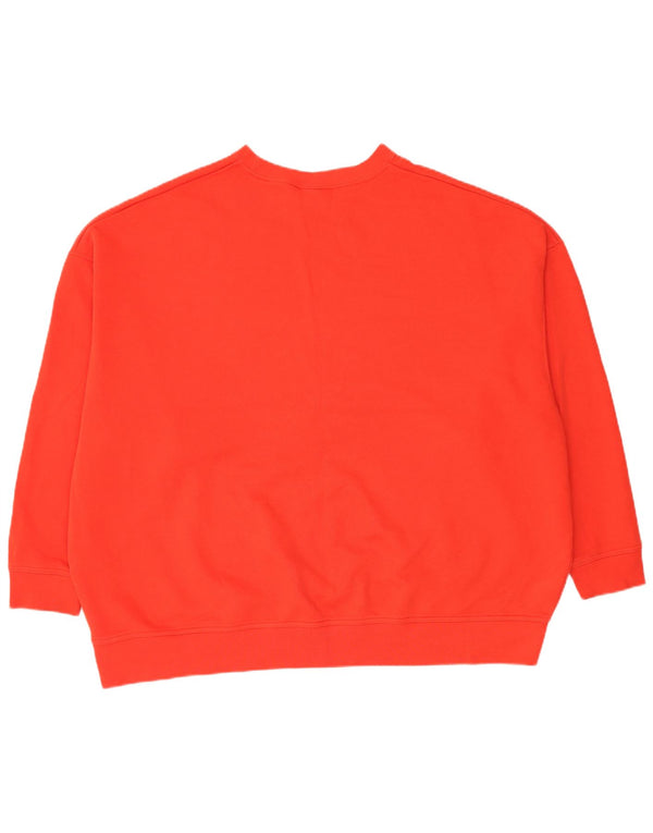 Nike masculino solto ajuste moletom jumper médio algodão vermelho