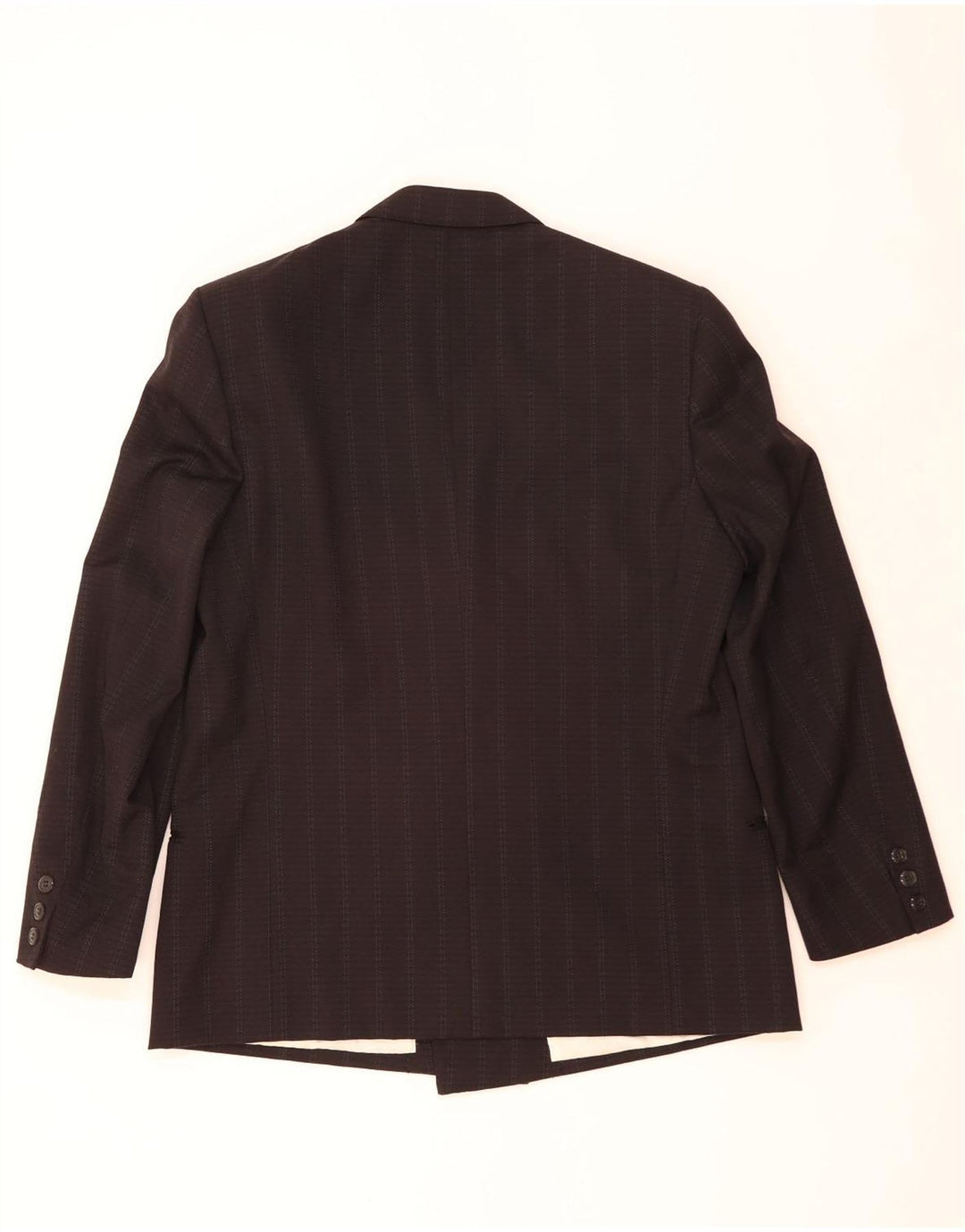 Jaqueta blazer masculina VENTANNI com peito duplo IT 52 XL risca de giz preta