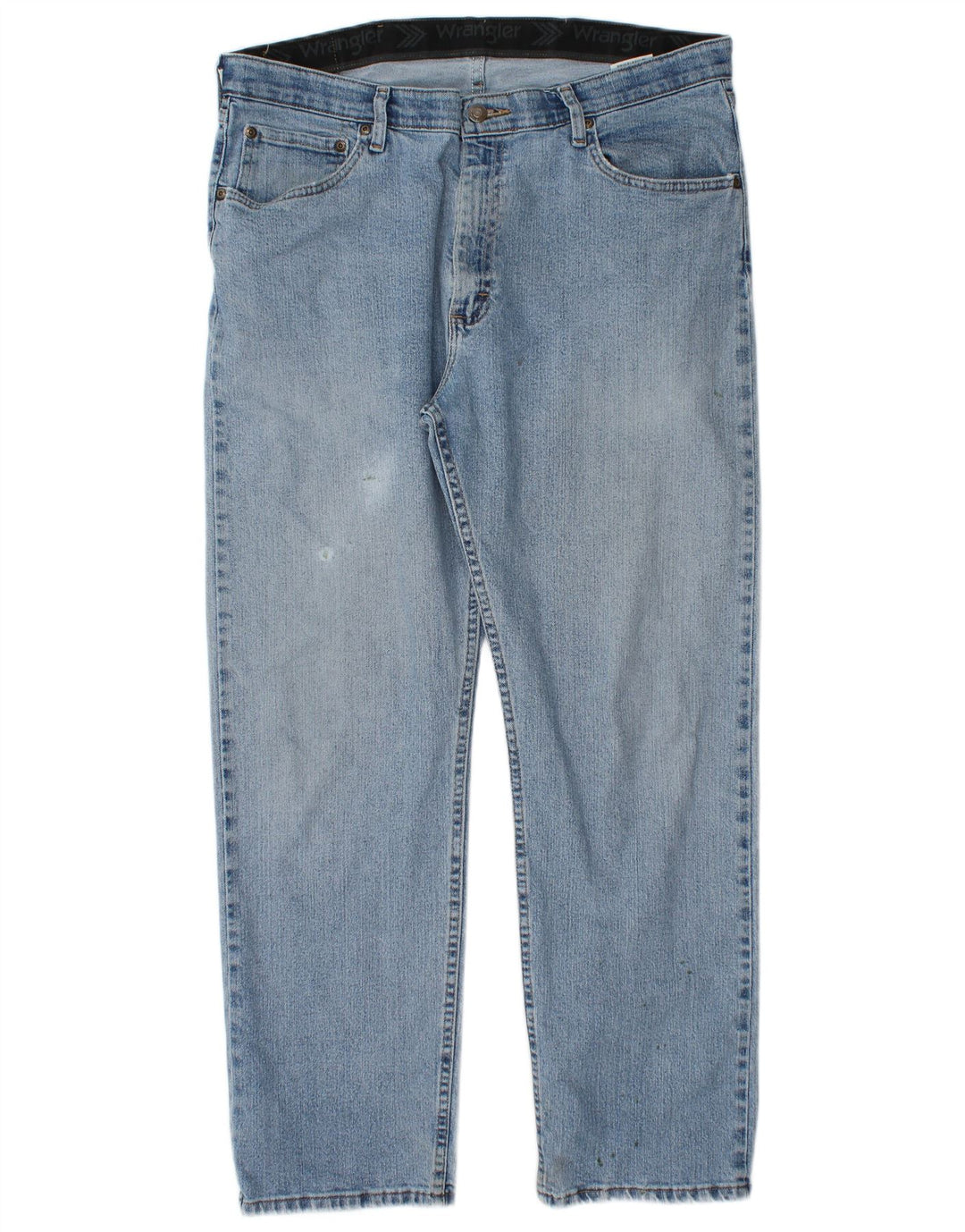 Calça jeans reta masculina WRANGLER regular fit W36 L30 algodão azul