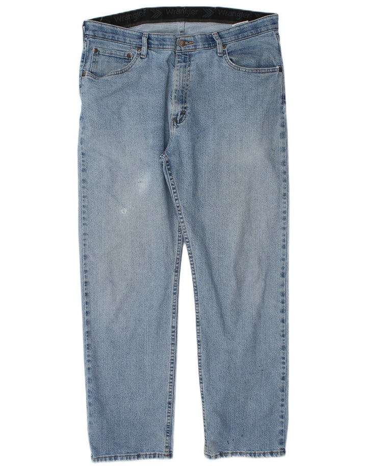 Calça jeans reta masculina WRANGLER regular fit W36 L30 algodão azul
