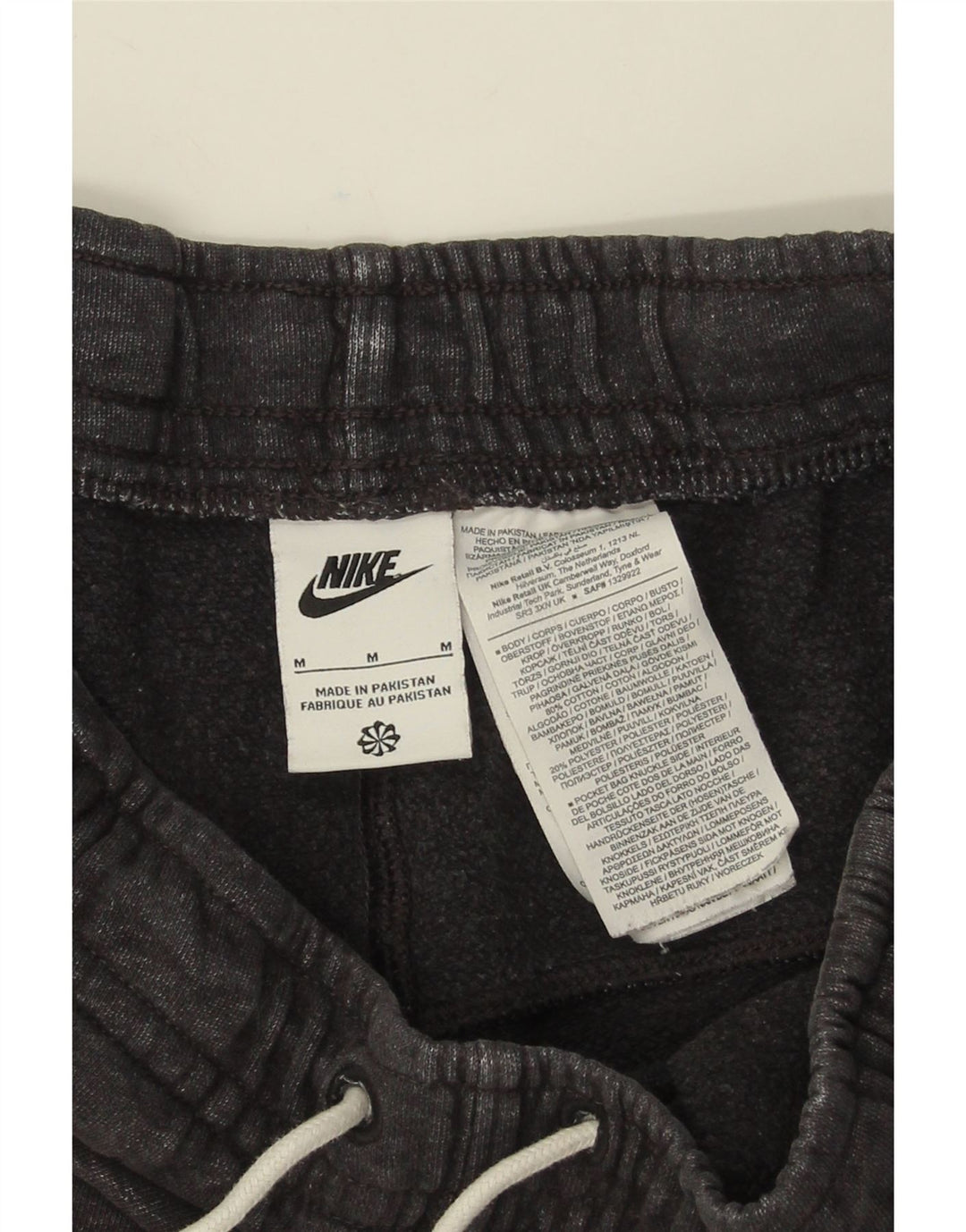 Shorts esportivos masculinos Nike médio cinza manchado de algodão