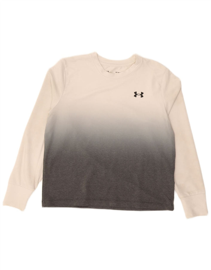 Under Armour Mens Top Manga Longa Média Off White Colourblock Poliéster