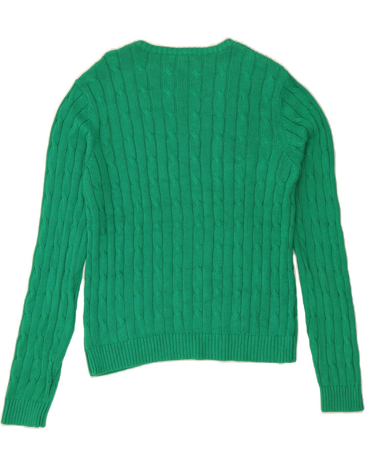 CHAPS Womens V-Neck Jumper Sweater UK 18 XL Green Cotton Vintage Chaps and Second-Hand Chaps from Messina Hembry 