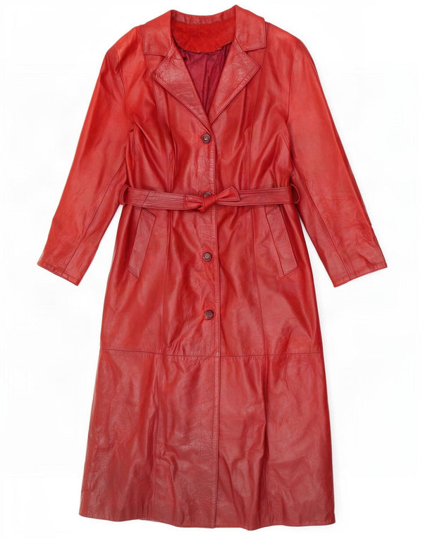Casaco de couro feminino Davin IT 44 médio vermelho