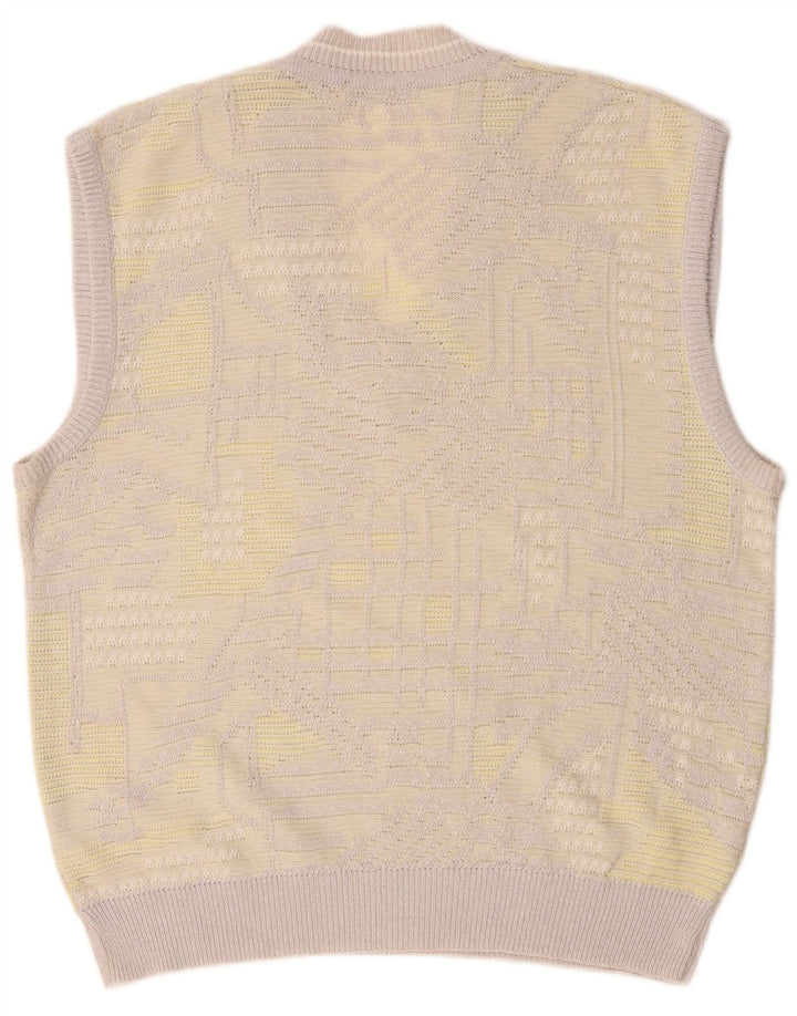 Bueckle Mens Vest Tank Top Grande Cinza Geométrico