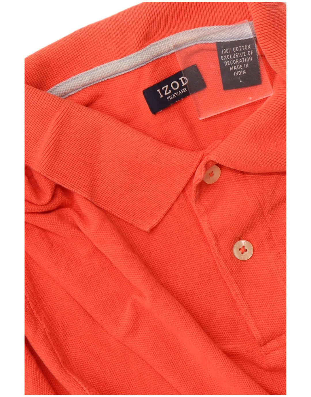 Camisa polo masculina Izod grande algodão laranja