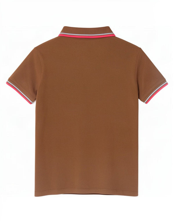 Camisa polo feminina Fred Perry UK 20 2XL algodão marrom