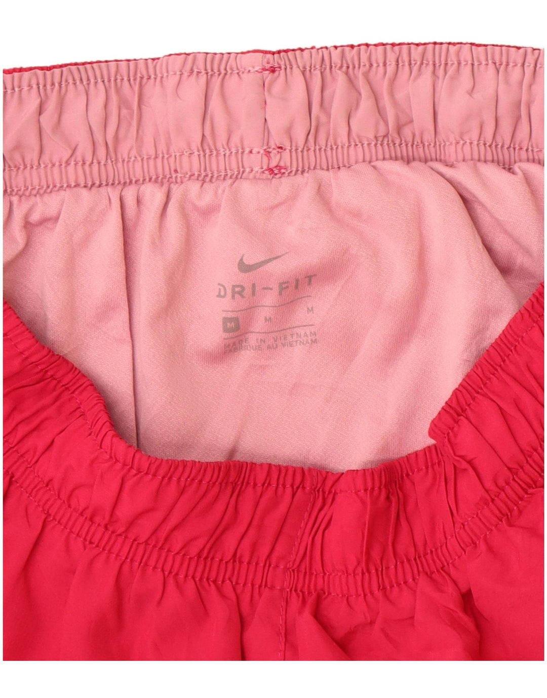 Shorts esportivos femininos Nike Dri Fit UK 12 poliéster colorblock vermelho médio
