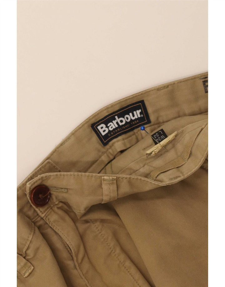 Calça Chino Masculina Reta Barbour W34 L34 Bege