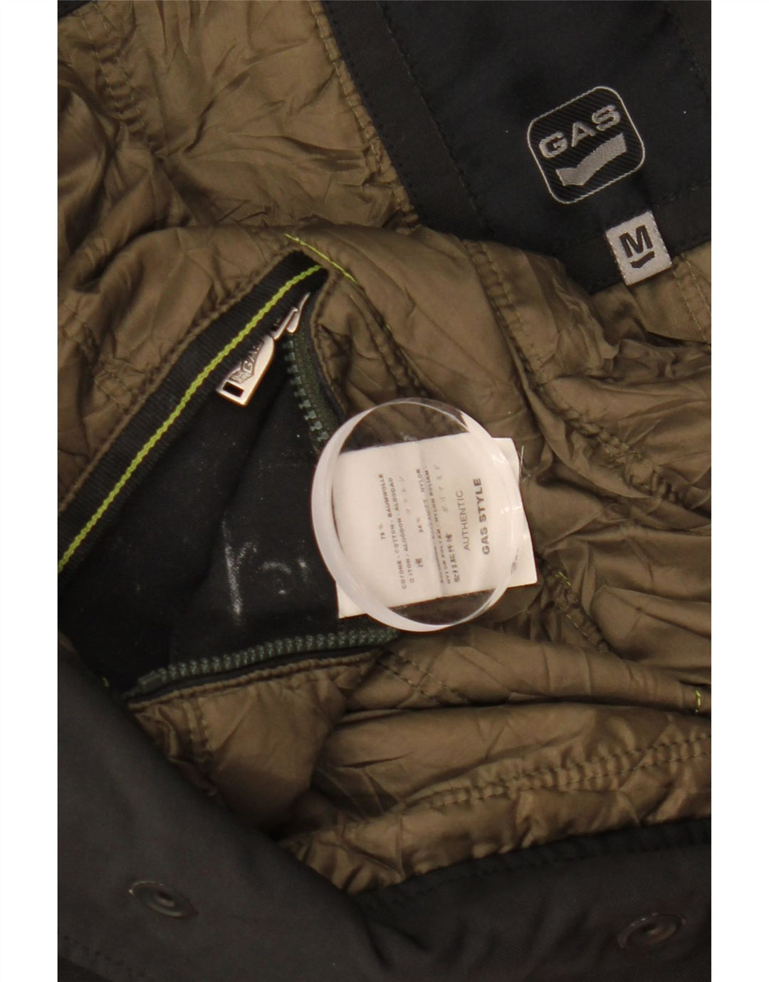 Jaqueta militar masculina GAS UK 38 algodão preto médio