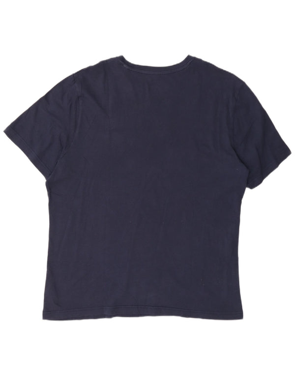 Camiseta gráfica masculina Reebok Top XL azul marinho algodão
