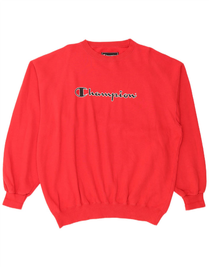 Champion moletom gráfico masculino jumper 2XL algodão vermelho