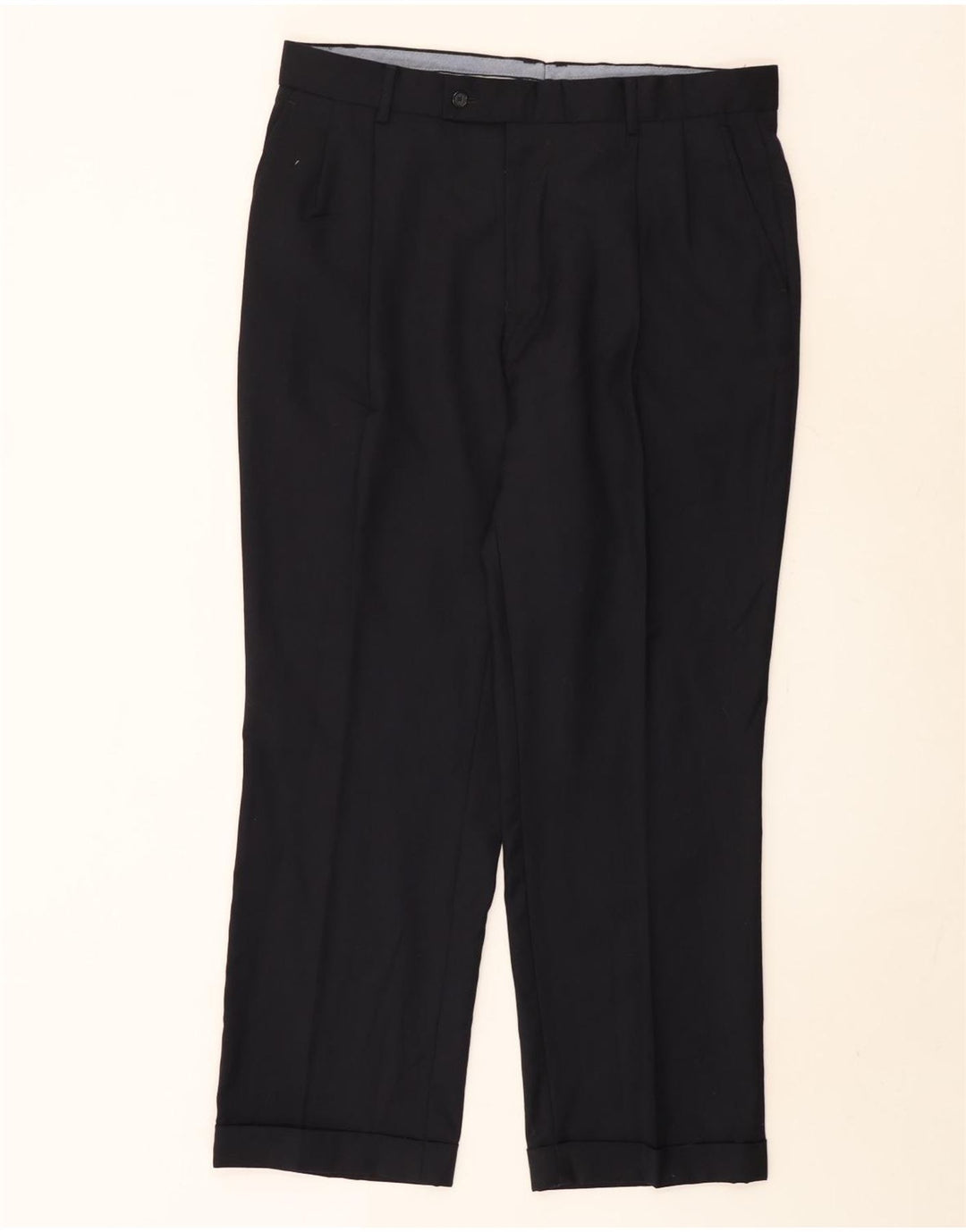 Calça de terno masculina NAUTICA W38 L30 lã preta