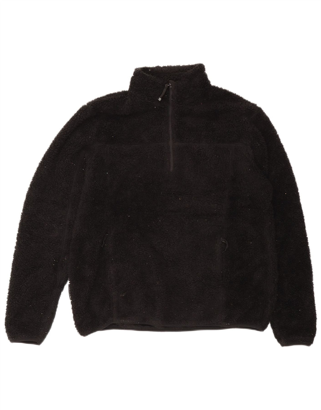 Mountain Warehouse Mens Zip Neck Fleece Jumper Grande Poliéster Preto