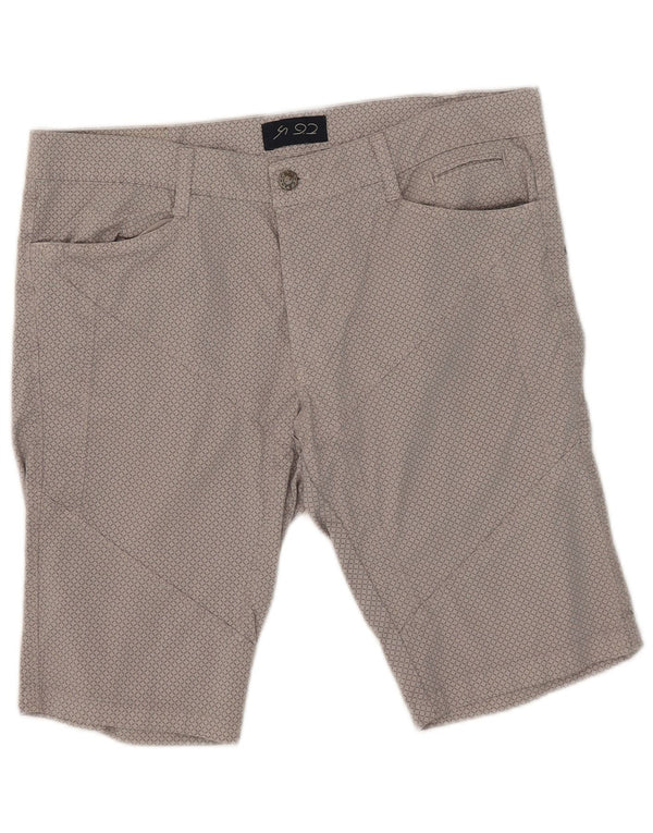 9.2 by Carlo Chionna Shorts casual masculino W34 grande cinza geométrico