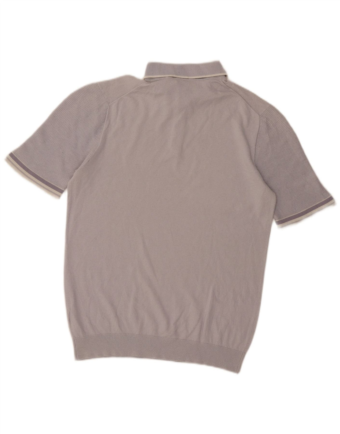 Camisa polo masculina Reiss algodão cinza médio