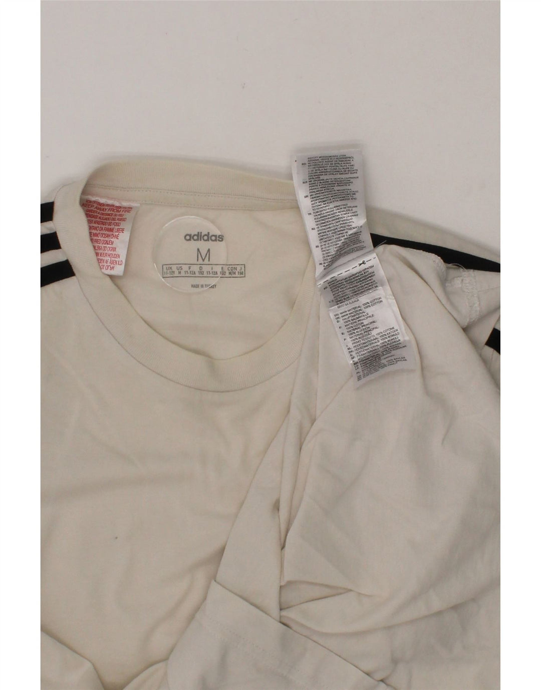 ADIDAS Boys T-Shirt Top 11-12 Years White Cotton Vintage Adidas and Second-Hand Adidas from Messina Hembry 