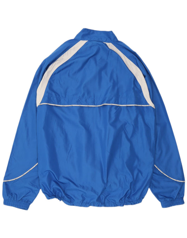 Asics Mens Graphic Tracksuit Top Jacket XL Azul Colourblock Microfibras