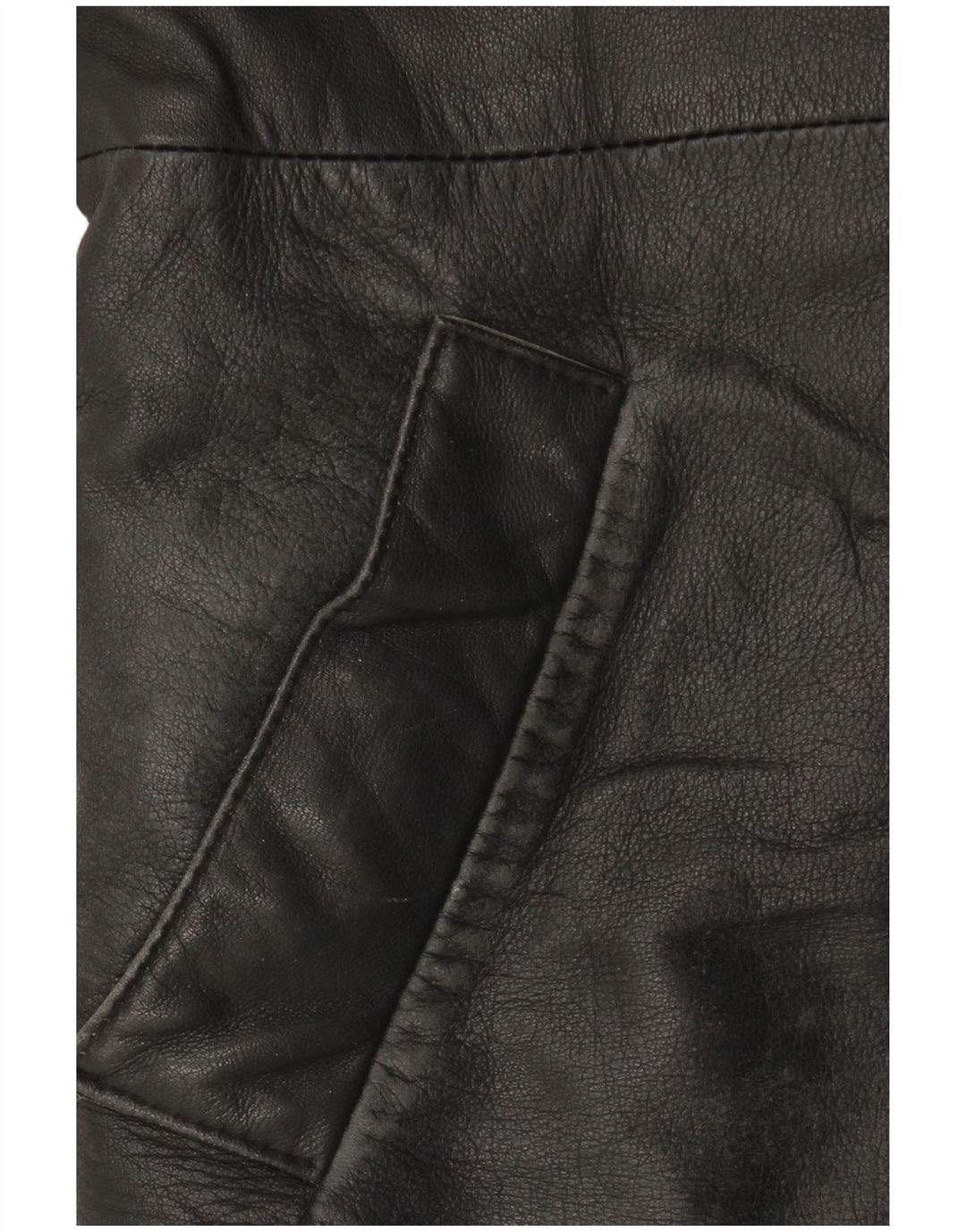 Jaqueta de couro feminina Dama IT 44 couro colorblock preto médio