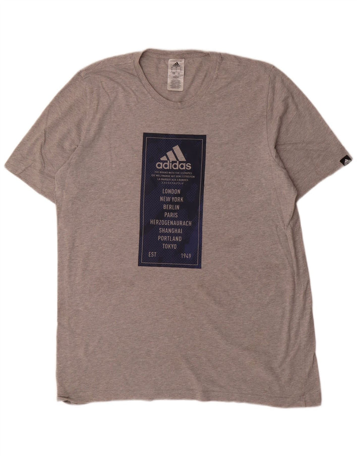 Camiseta Adidas Masculina Graphic Top Grande Cinza