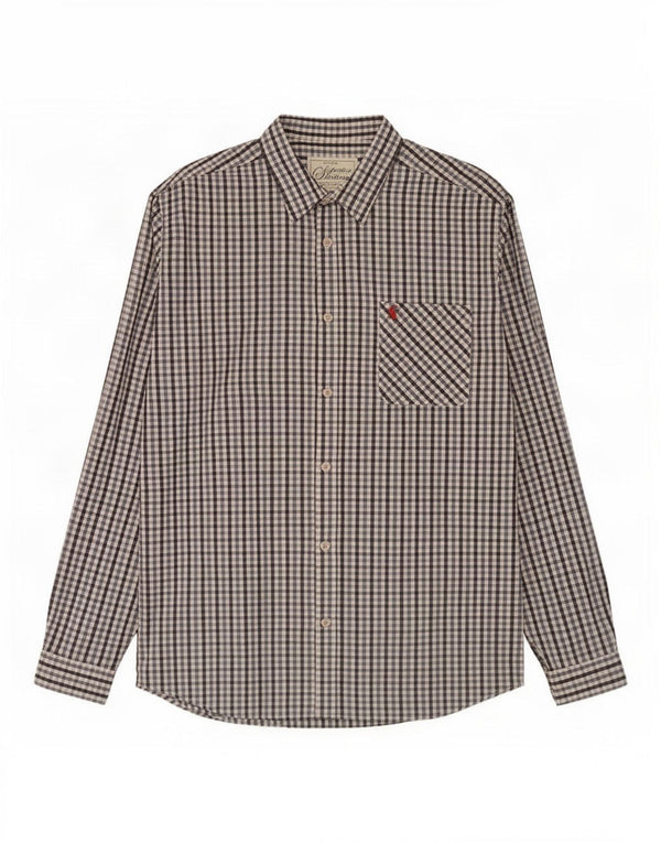 Camisa masculina Joules XL azul algodão guingão