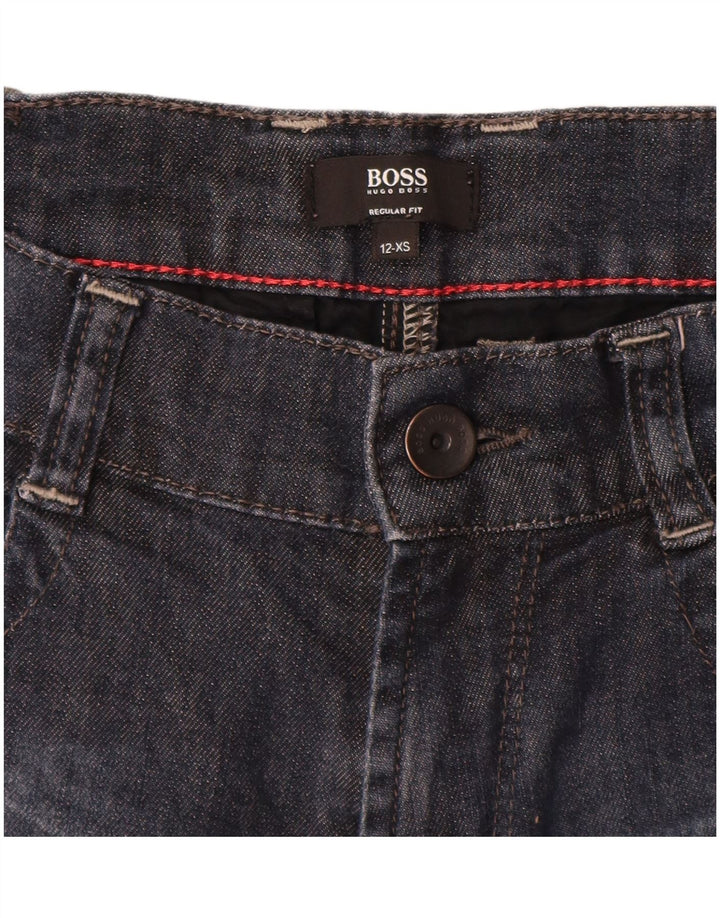 Hugo Boss Boys Bermuda Jeans 11-12 Anos XS W24 Azul Marinho