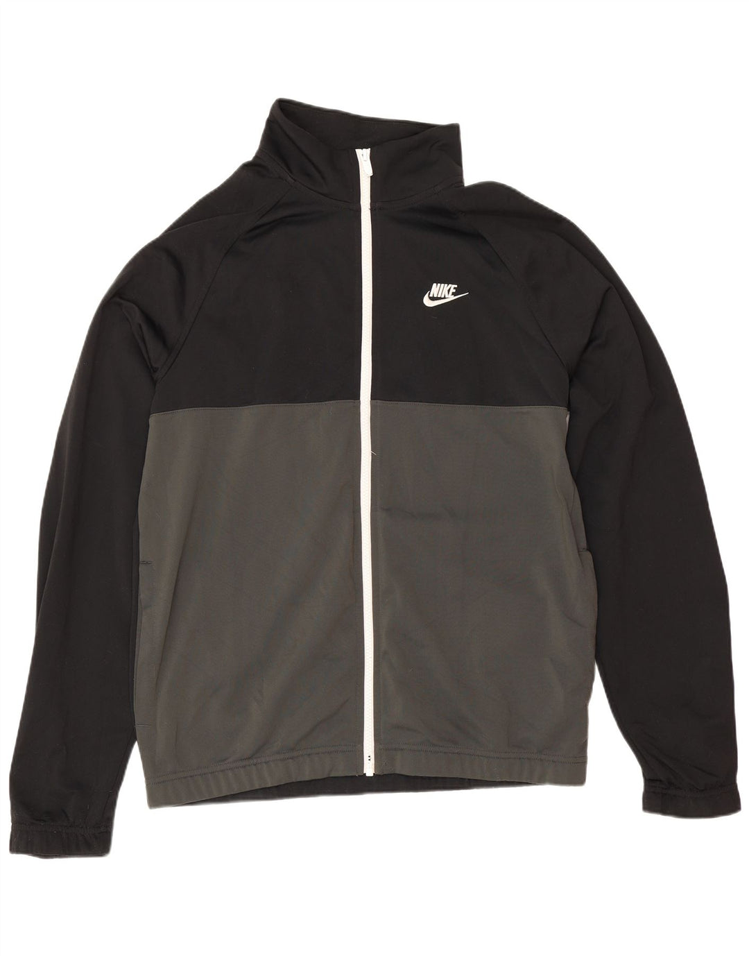 Nike masculino regular fit agasalho top jaqueta médio preto colorblock esportivo