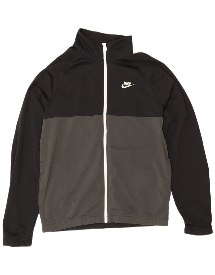 Nike masculino regular fit agasalho top jaqueta médio preto colorblock esportivo