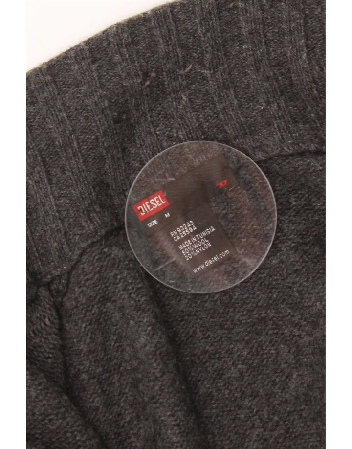 Suéter Cardigan Masculino Diesel Lã Cinza Médio
