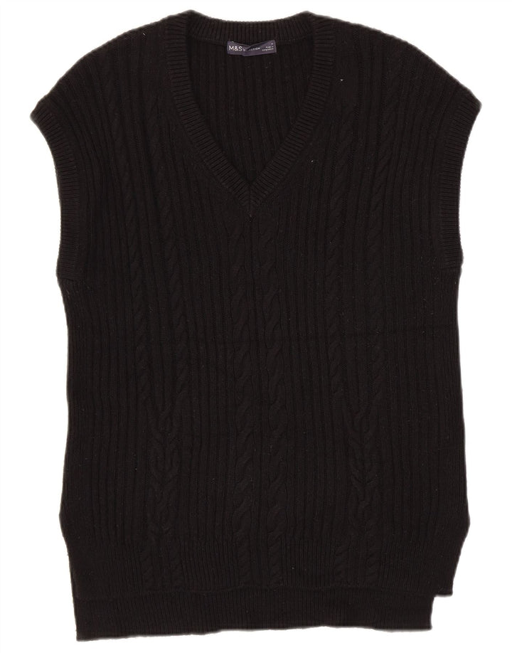 Regata masculina Marks & Spencer com colete médio de algodão preto