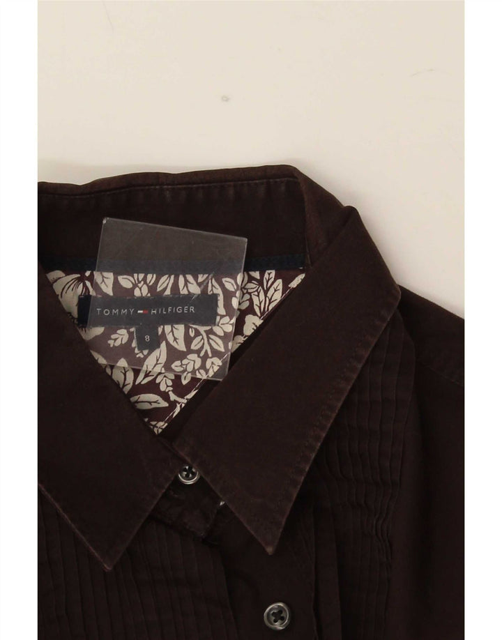 Camisa smoking feminina Tommy Hilfiger US 8 médio marrom