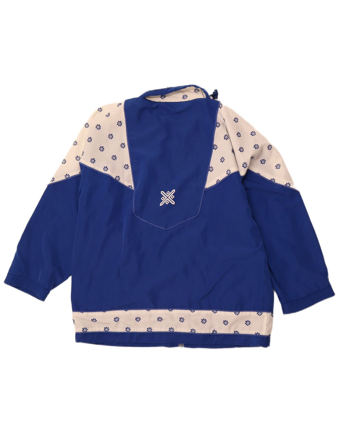 Jaqueta de treino feminina VINTAGE 2XL azul colorblock retrô