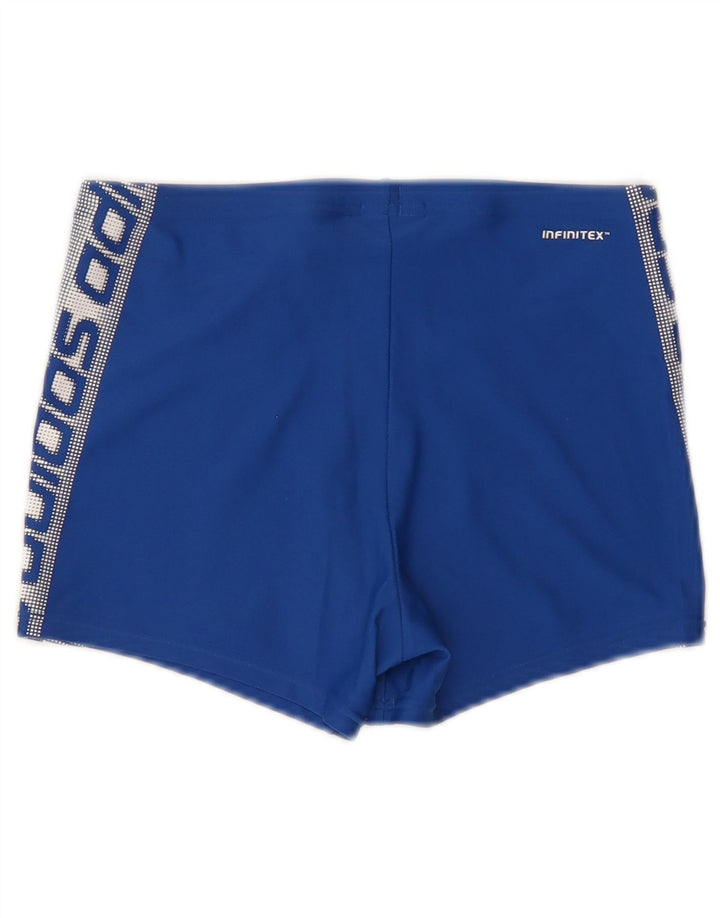 Shorts de natação masculinos Adidas Graphic médio azul nylon