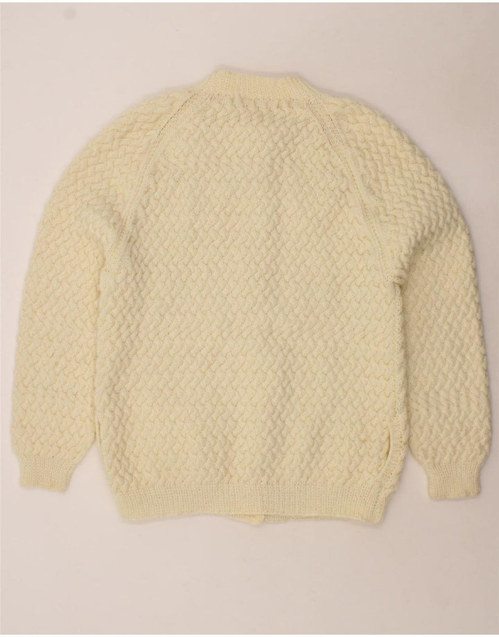 VINTAGE Womens Cardigan Sweater UK 18 XL Off White Vintage Vintage and Second-Hand Vintage from Messina Hembry 