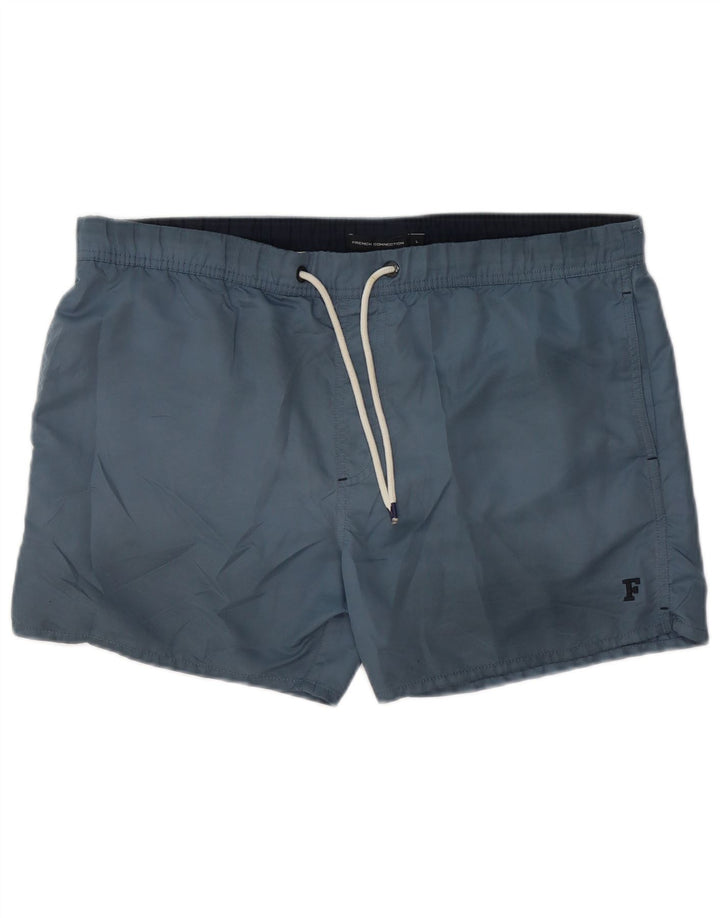 FRENCH CONNECTION Calção de banho masculino grande poliéster cinza