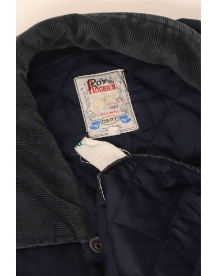 Jaqueta acolchoada masculina Roy Rogers UK 42 XL azul marinho