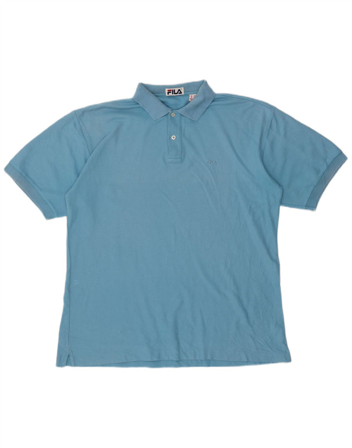Camisa polo masculina Fila IT 54 XL azul algodão