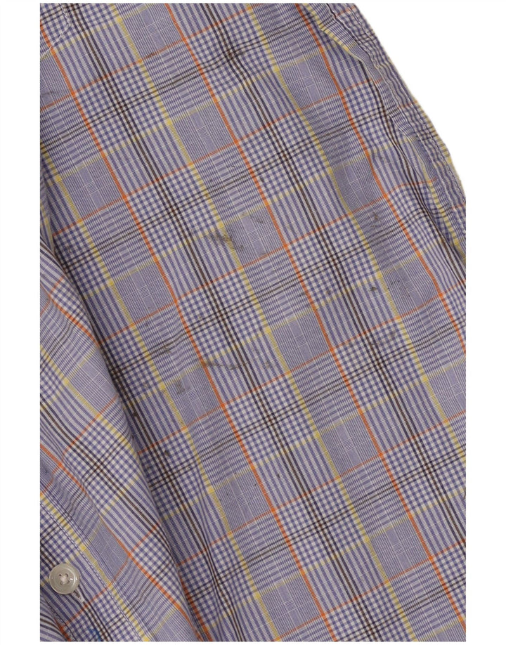 Camisa masculina Eddie Bauer XL azul xadrez algodão